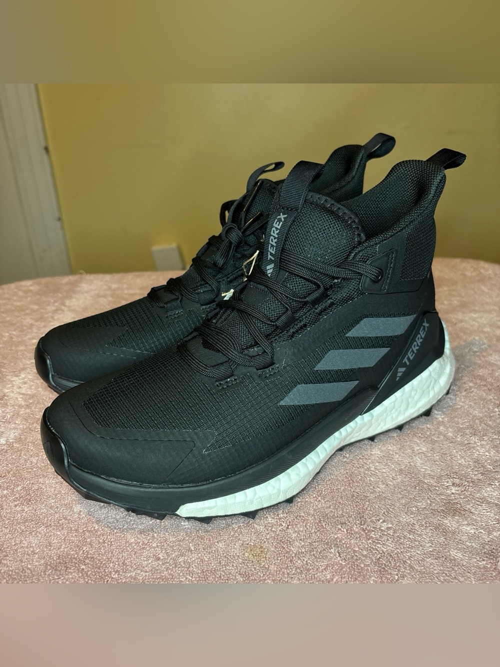 Women's Adidas Terrex Free Hiker 2 Gore-Tex Black Hiking Boots / IH0670 / Size 7